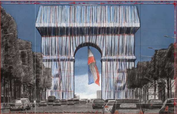 Arc de Triomphe Wrapped in Long-Awaited Christo Installation - Urban